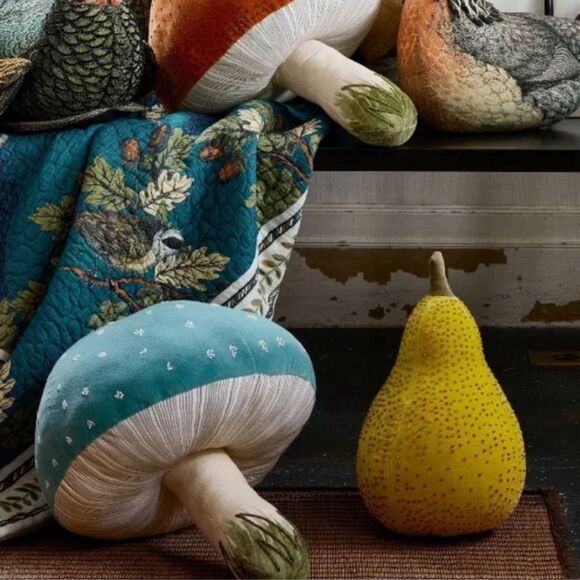JOHN DERIAN X TARGET Beaded Velvet Pear Decorative Pillow *NEW* - Picture 1 of 12